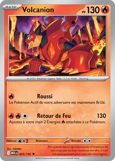 Image de la carte Pokemon Volcanion 025/132