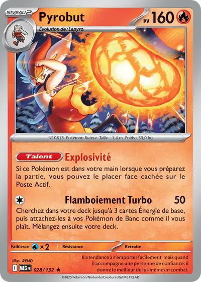 Image de la carte Pokemon Pyrobut 028/132