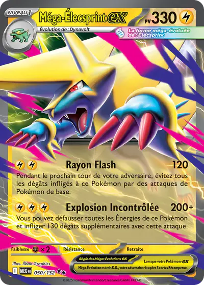 Image de la carte Pokemon Méga-Élecsprint ex 050/132