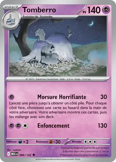 Image de la carte Pokemon Tomberro 066/132
