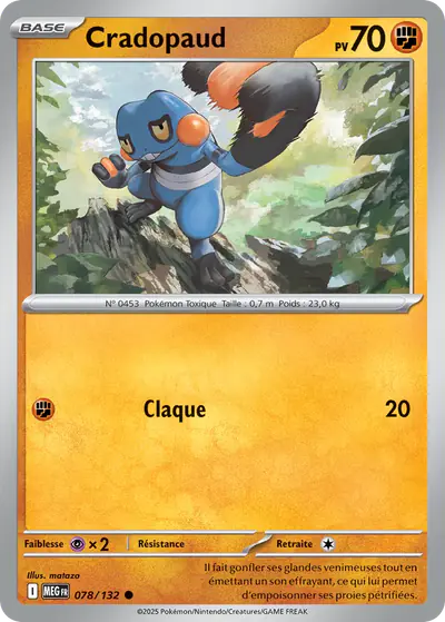 Image de la carte Pokemon Cradopaud 078/132