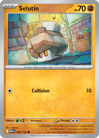 Image de la carte Pokemon Selutin 082/132