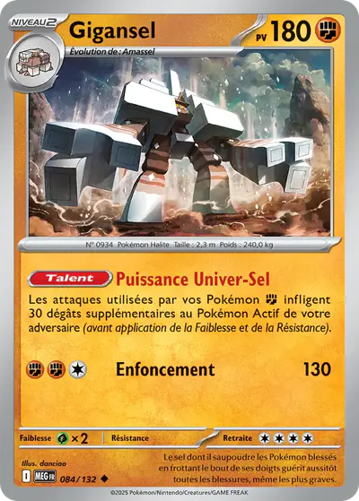Image de la carte Pokemon Gigansel 084/132