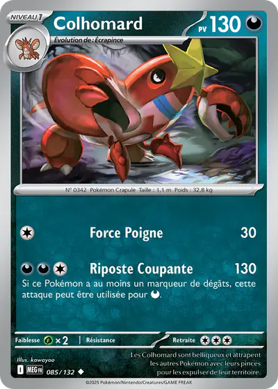 Image de la carte Pokemon Colhomard 085/132