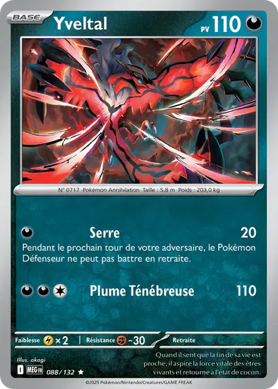 Image de la carte Pokemon Yveltal 088/132