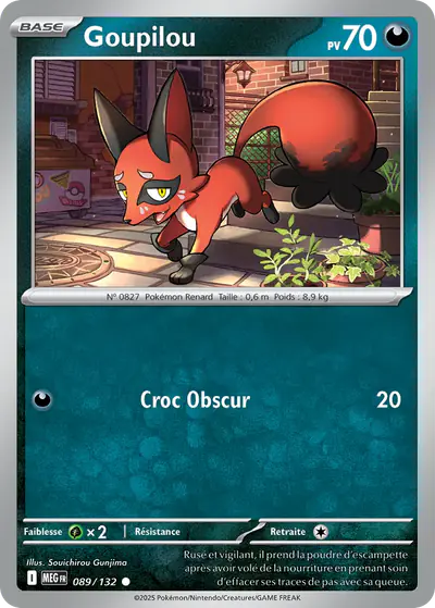 Image de la carte Pokemon Goupilou 089/132