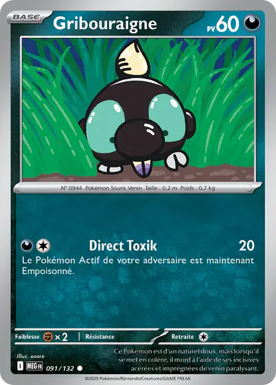 Image de la carte Pokemon Gribouraigne 091/132