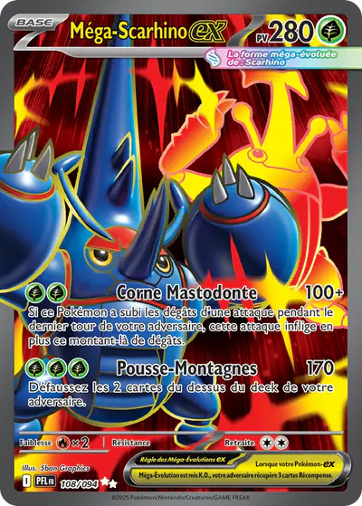 Image de la carte Pokemon Méga-Scarhino ex 108/94