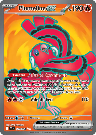 Image de la carte Pokemon Plumeline ex 110/94