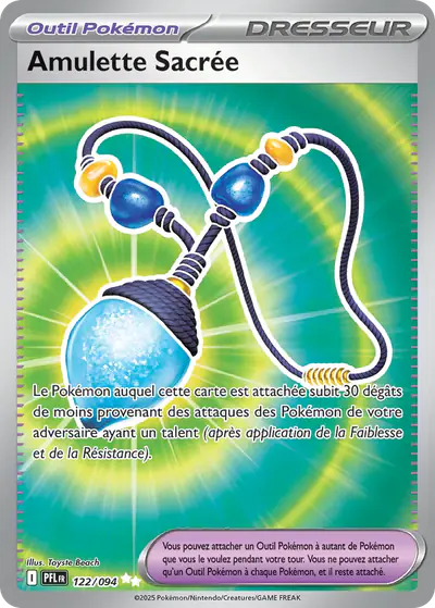 Image de la carte Pokemon Amulette Sacrée 122/94