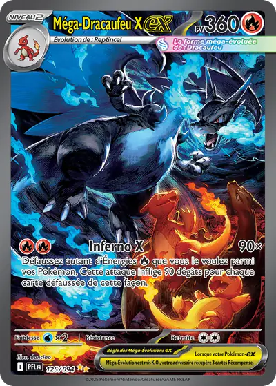 Image de la carte Pokemon Méga-Dracaufeu X ex 125/94