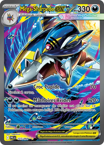 Image de la carte Pokemon Méga-Sharpedo ex 127/94