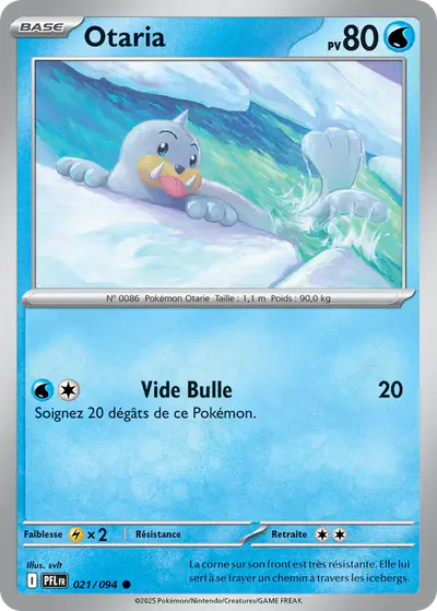 Image de la carte Pokemon Otaria 021/94