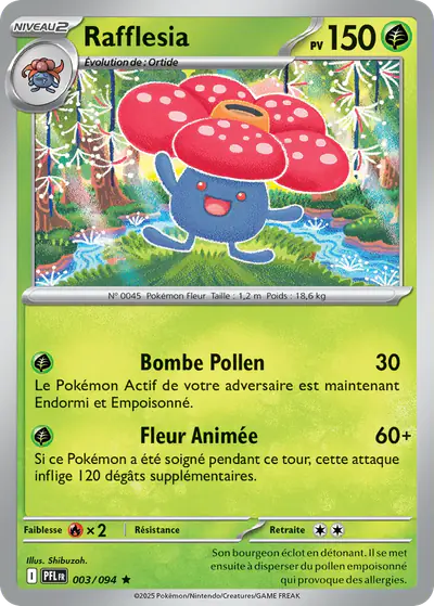 Image de la carte Pokemon Rafflesia 003/94