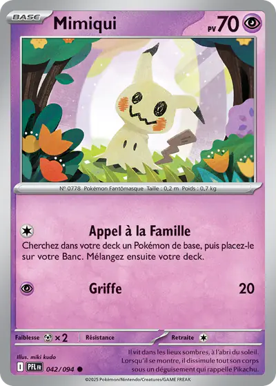 Image de la carte Pokemon Mimiqui 042/94