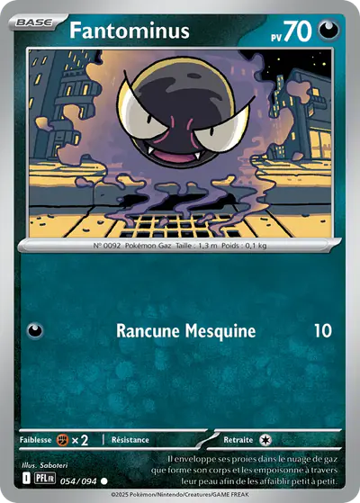 Image de la carte Pokemon Fantominus 054/94