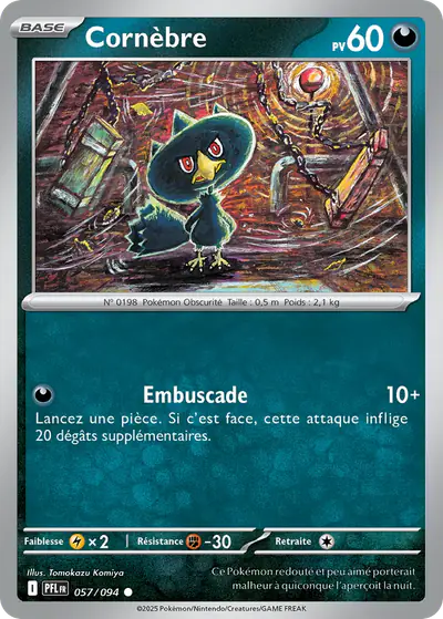Image de la carte Pokemon Cornèbre 057/94