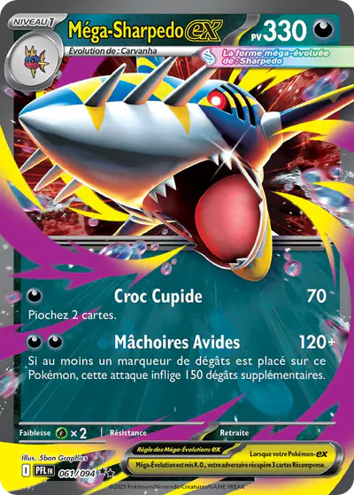 Image de la carte Pokemon Méga-Sharpedo ex 061/94