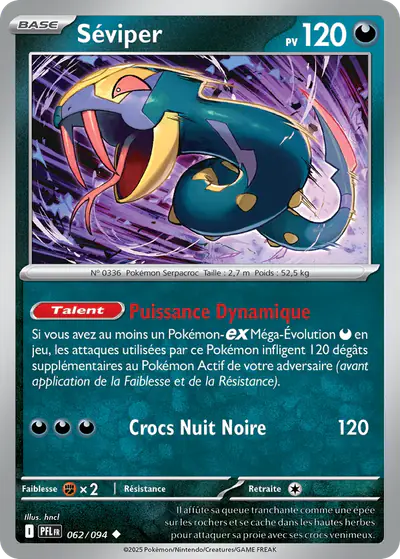 Image de la carte Pokemon Séviper 062/94