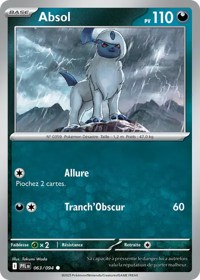 Image de la carte Pokemon Absol 063/94