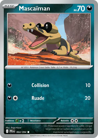 Image de la carte Pokemon Mascaïman 064/94