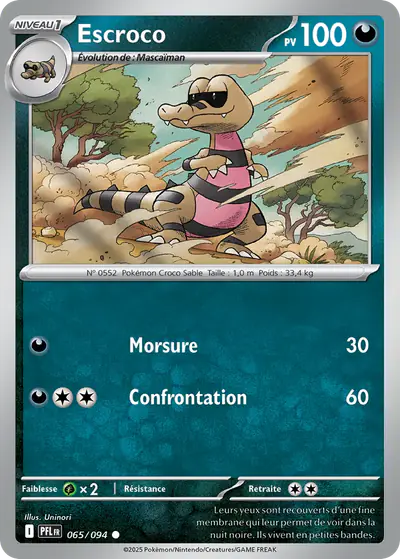 Image de la carte Pokemon Escroco 065/94
