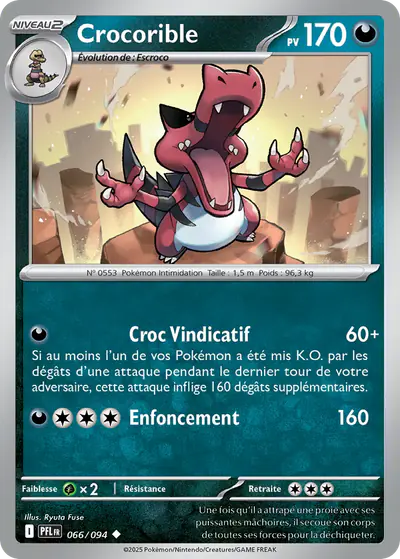 Image de la carte Pokemon Crocorible 066/94