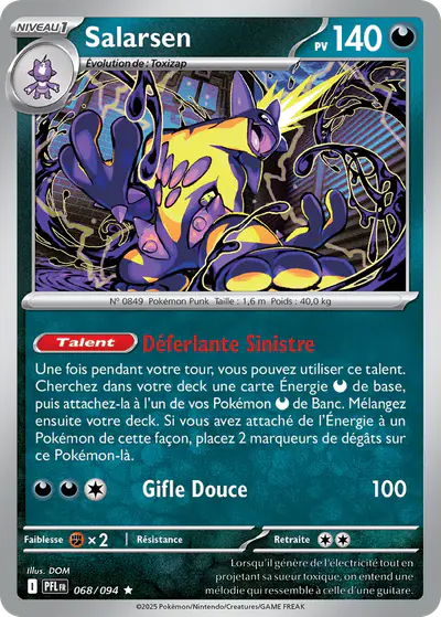 Image de la carte Pokemon Salarsen 068/94