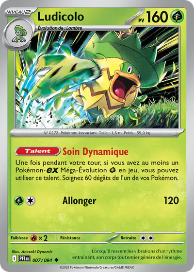 Image de la carte Pokemon Ludicolo 007/94