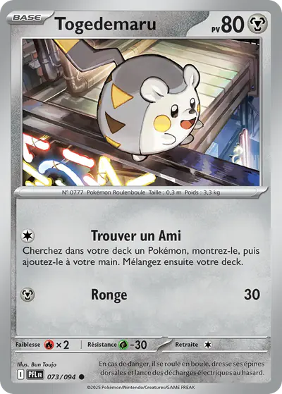 Image de la carte Pokemon Togedemaru 073/94