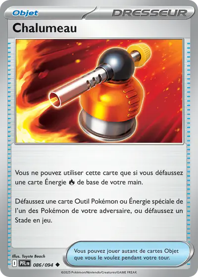 Image de la carte Pokemon Chalumeau 086/94