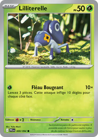 Image de la carte Pokemon Lilliterelle 009/94