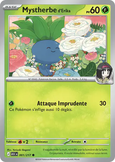 Image de la carte Pokemon Mystherbe d'Erika 001/217