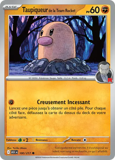 Image de la carte Pokemon Taupiqueur de la Team Rocket 100/217