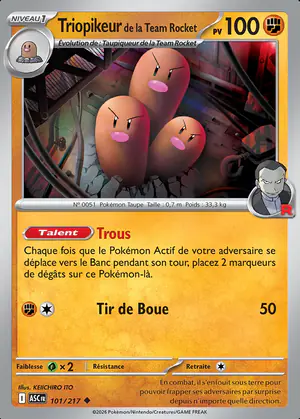 Triopikeur de la Team Rocket 101/217