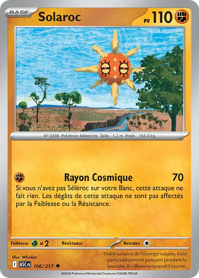 Image de la carte Pokemon Solaroc 106/217