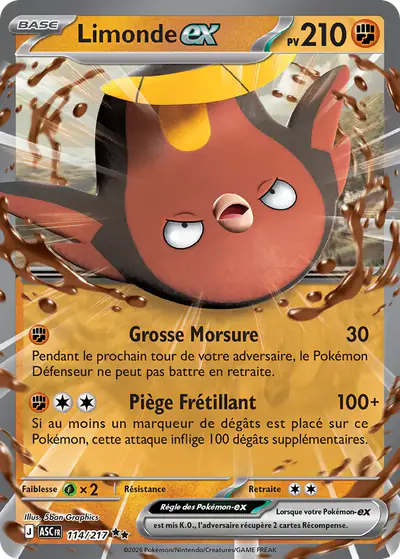 Image de la carte Pokemon Limonde ex 114/217