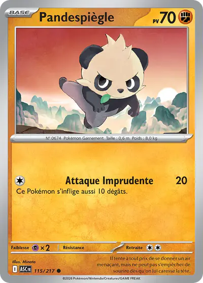 Image de la carte Pokemon Pandespiègle 115/217