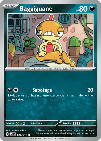 Image de la carte Pokemon Baggiguane 134/217