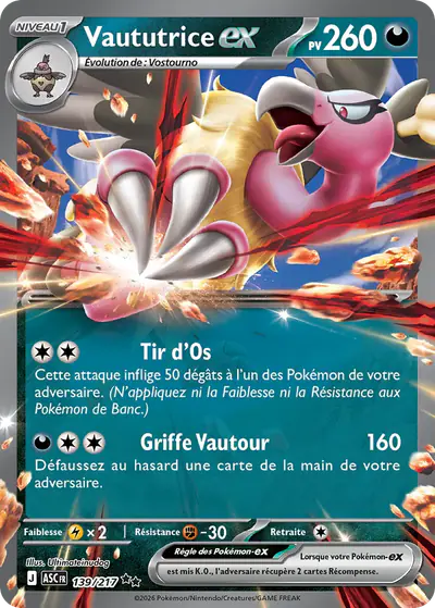 Image de la carte Pokemon Vaututrice ex 139/217