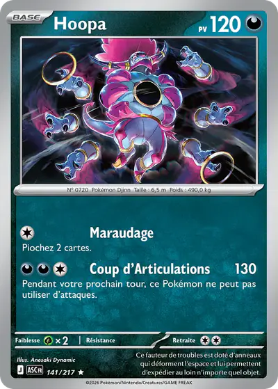 Image de la carte Pokemon Hoopa 141/217