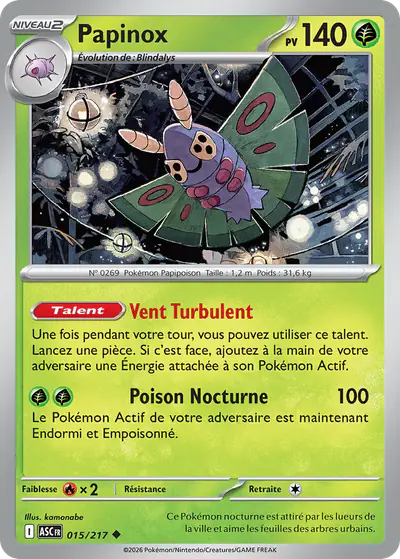 Image de la carte Pokemon Papinox 015/217