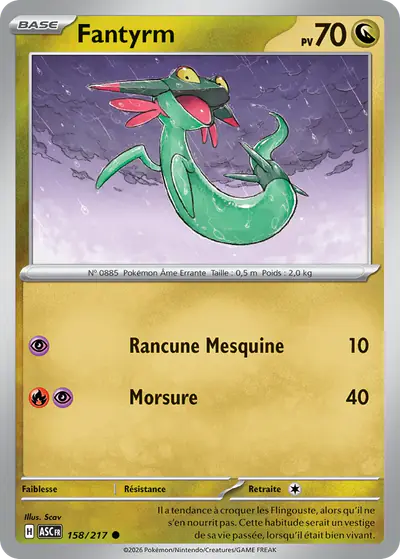 Image de la carte Pokemon Fantyrm 158/217