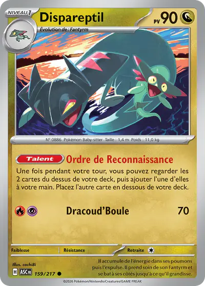 Image de la carte Pokemon Dispareptil 159/217