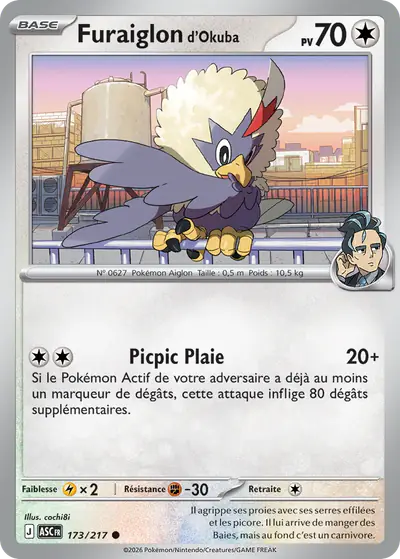 Image de la carte Pokemon Furaiglon d'Okuba 173/217