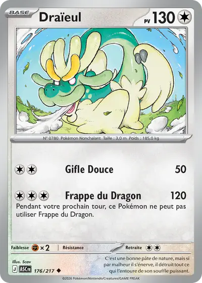 Image de la carte Pokemon Draïeul 176/217