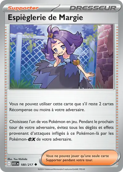 Image de la carte Pokemon Espièglerie de Margie 180/217
