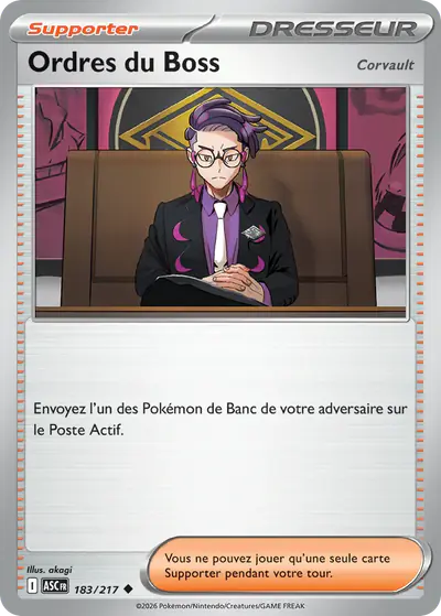 Image de la carte Pokemon Ordres du Boss 183/217