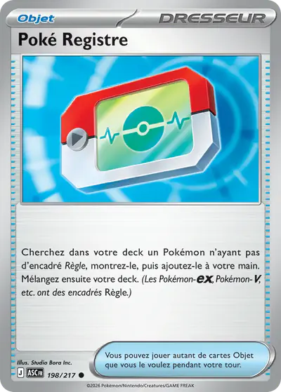 Image de la carte Pokemon Poké Registre 198/217