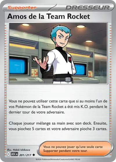 Image de la carte Pokemon Amos de la Team Rocket 201/217